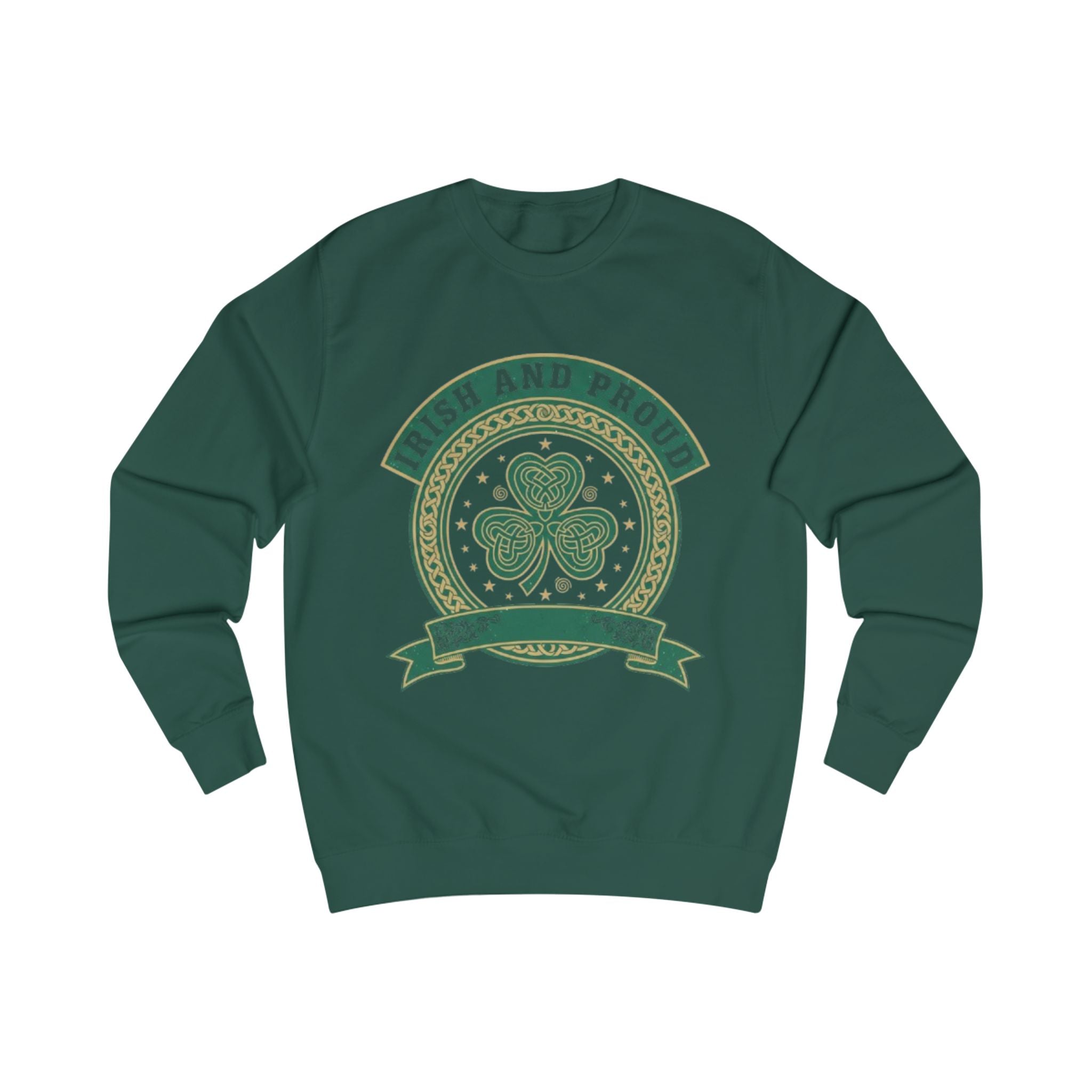 Irish and Proud Sweatshirt — Shamrock St. Patrick’s Day Crewneck