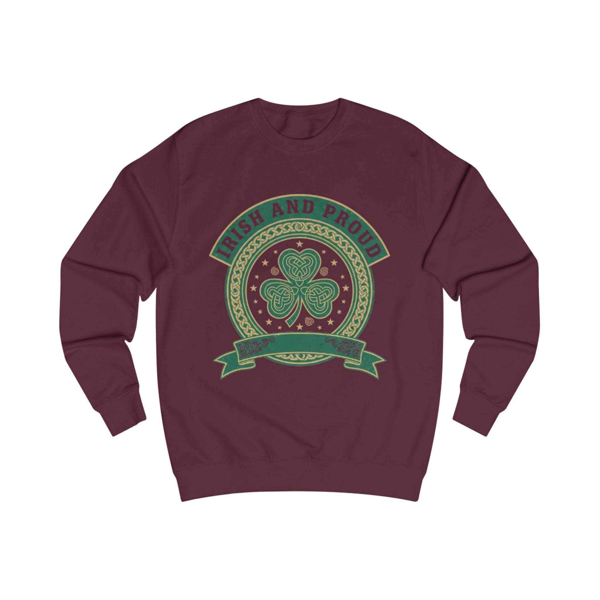 Irish and Proud Sweatshirt — Shamrock St. Patrick’s Day Crewneck