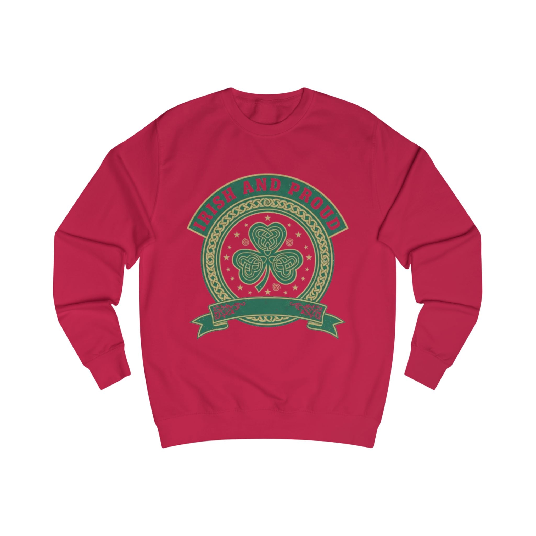 Irish and Proud Sweatshirt — Shamrock St. Patrick’s Day Crewneck