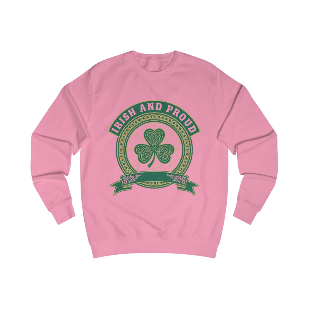 Irish and Proud Sweatshirt — Shamrock St. Patrick’s Day Crewneck