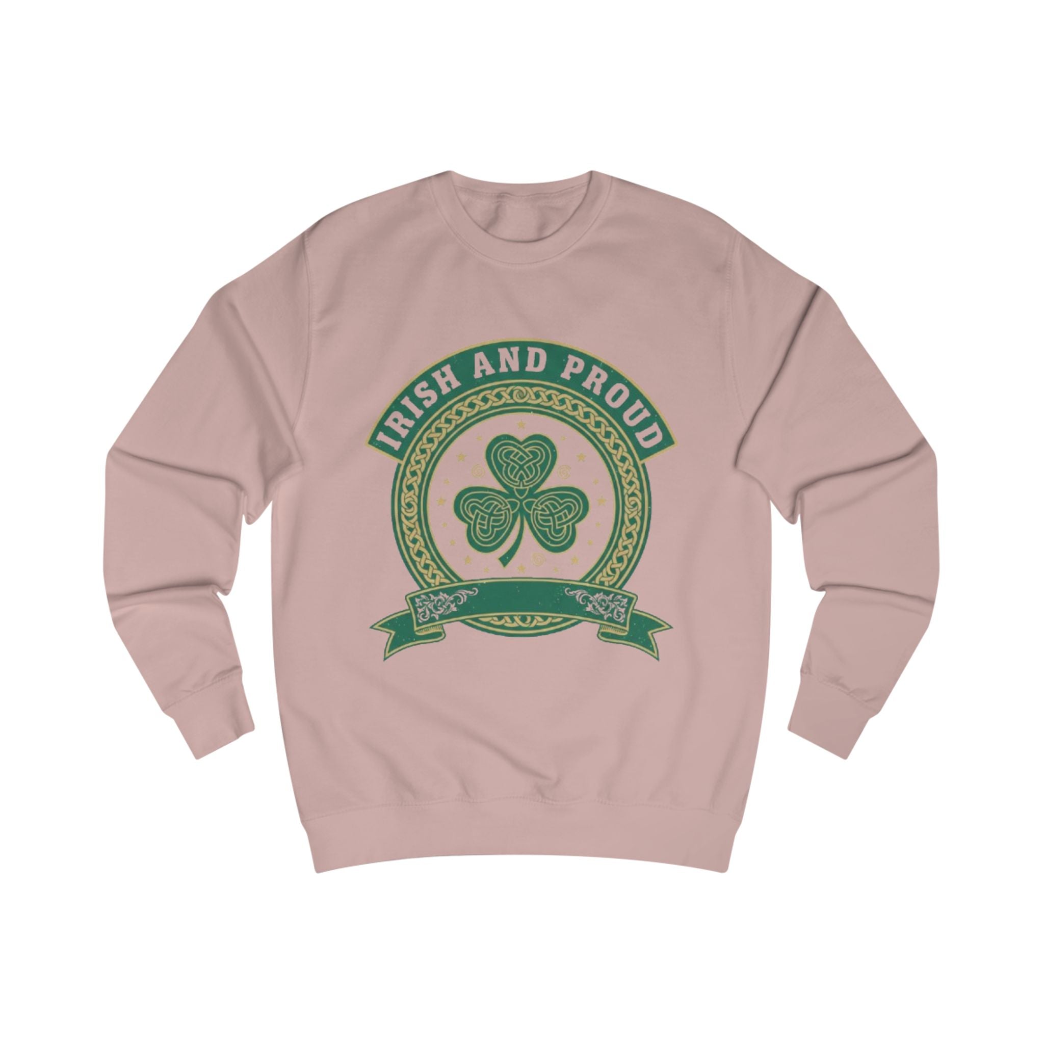 Irish and Proud Sweatshirt — Shamrock St. Patrick’s Day Crewneck
