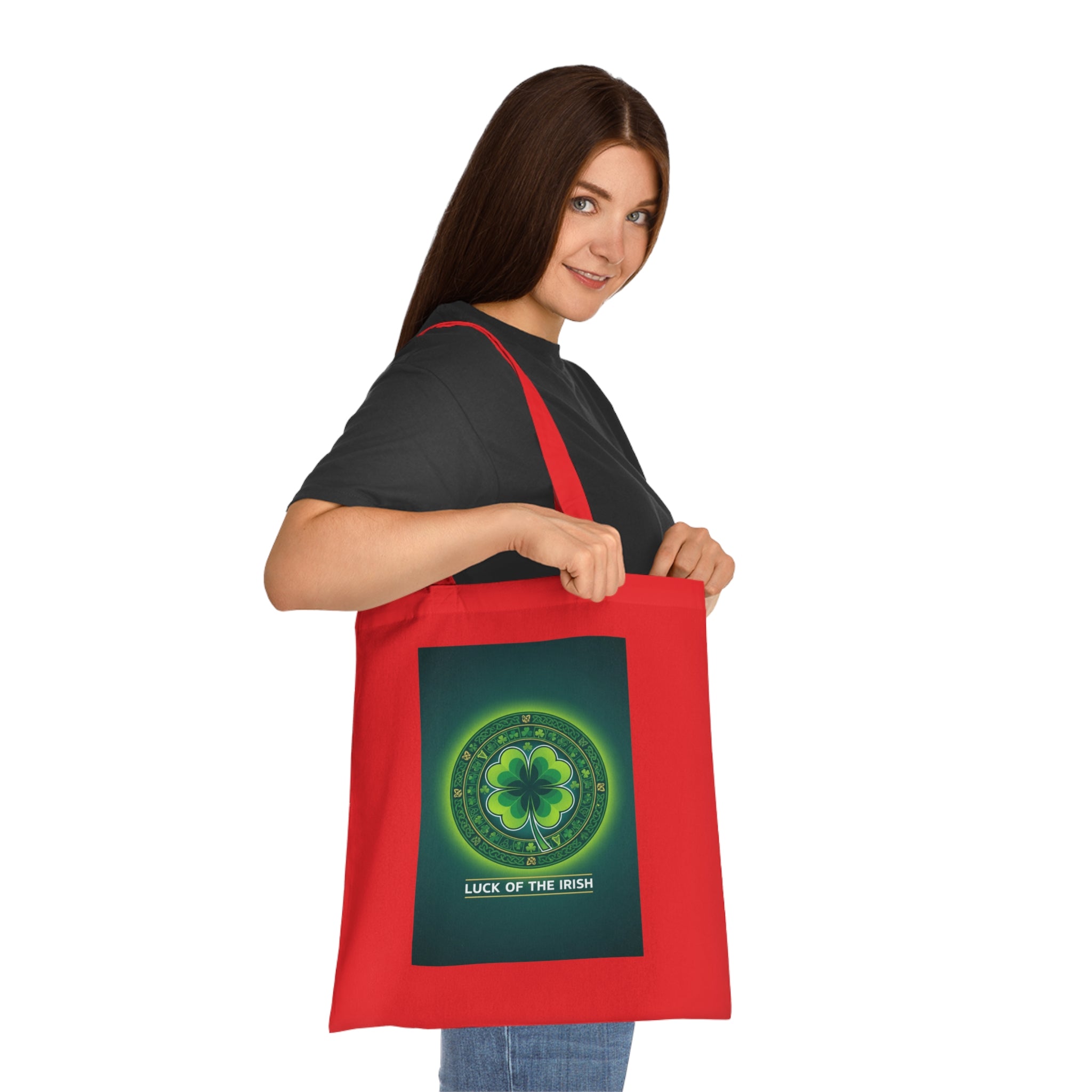 Luck of the Irish Cotton Tote — Shamrock St. Patrick’s Day Market Bag
