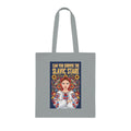 Slavic Stare Cotton Tote — Feminine Folk Art Reusable Bag ("Can You Survive the Slavic Stare")