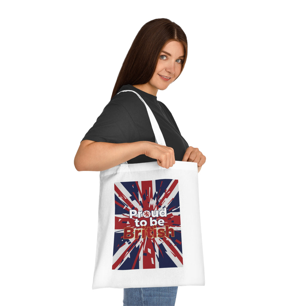 Proud to Be British Cotton Tote — Union Jack Flag Shopper Bag