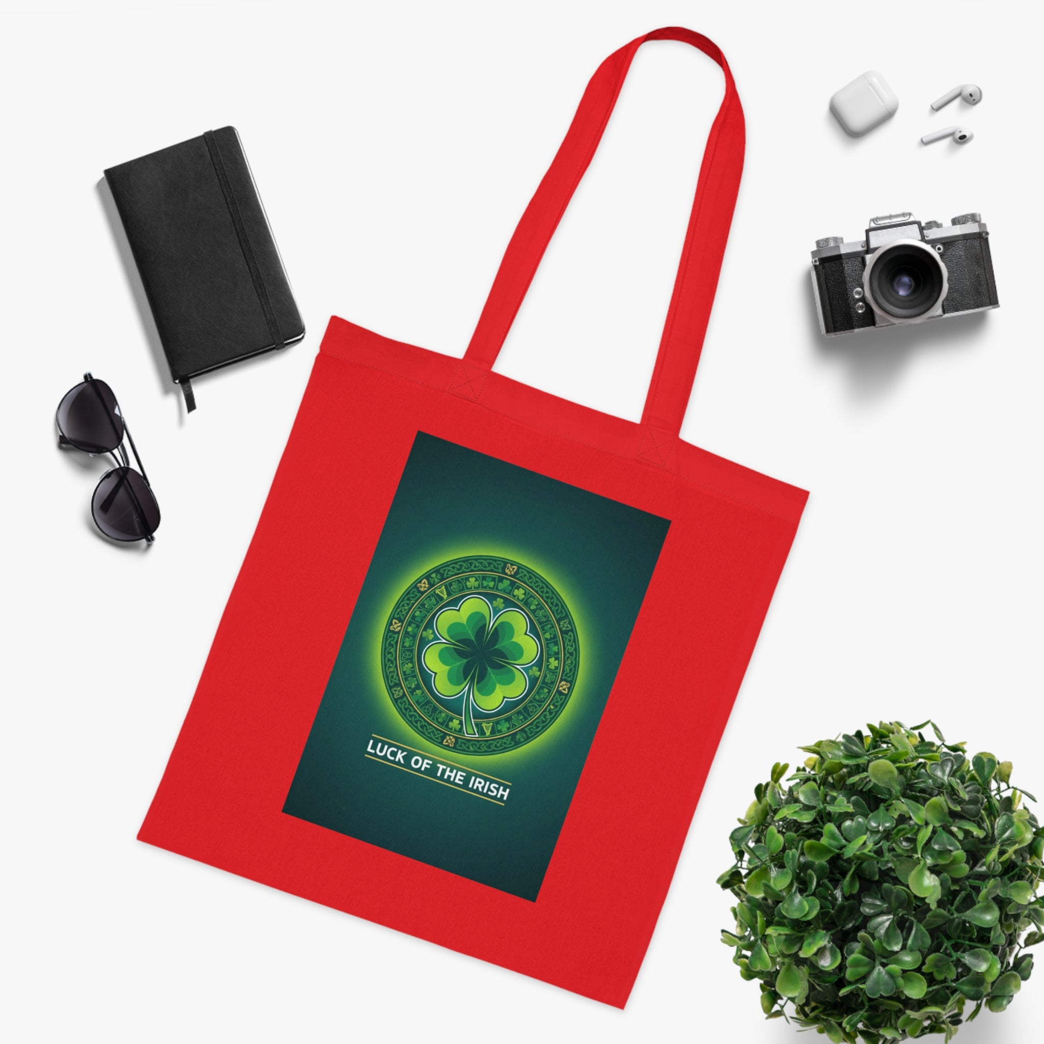 Luck of the Irish Cotton Tote — Shamrock St. Patrick’s Day Market Bag