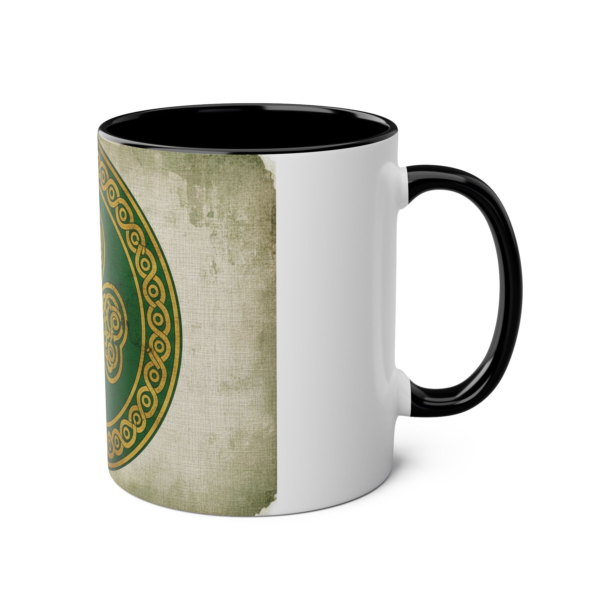 Celtic Shamrock Coffee Mug – Two-Tone 11oz St. Patrick’s Day Mug