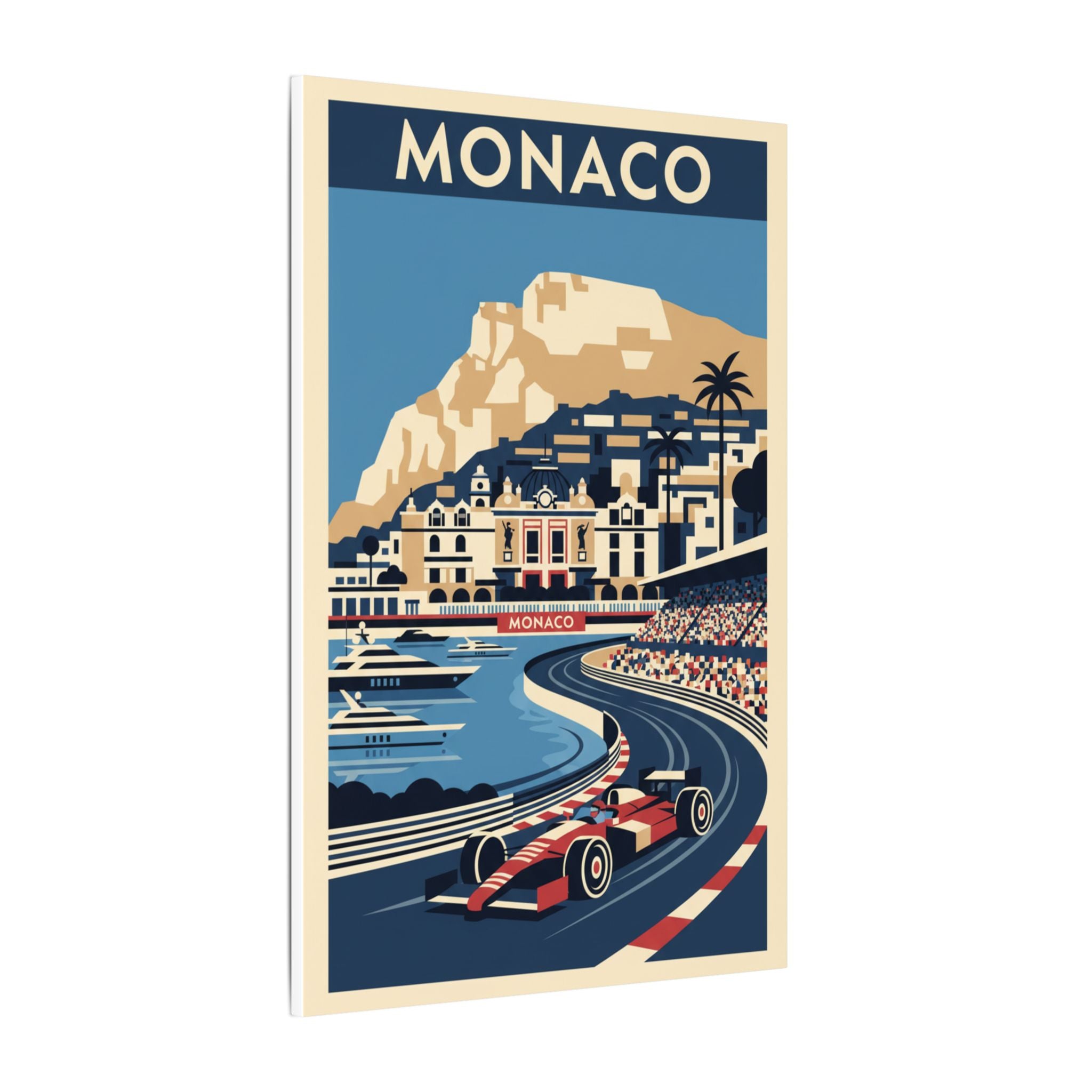 Monaco Grand Prix Vintage Poster Canvas