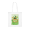 St. Patrick's Day 'Pluck-y Lucky' Green Leprechaun Cotton Tote Bag