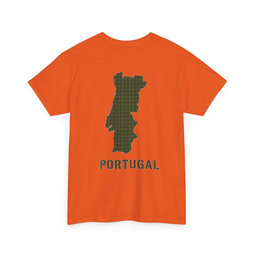 Portugal Map T-Shirt — Vintage Green Grid Portugal Tee
