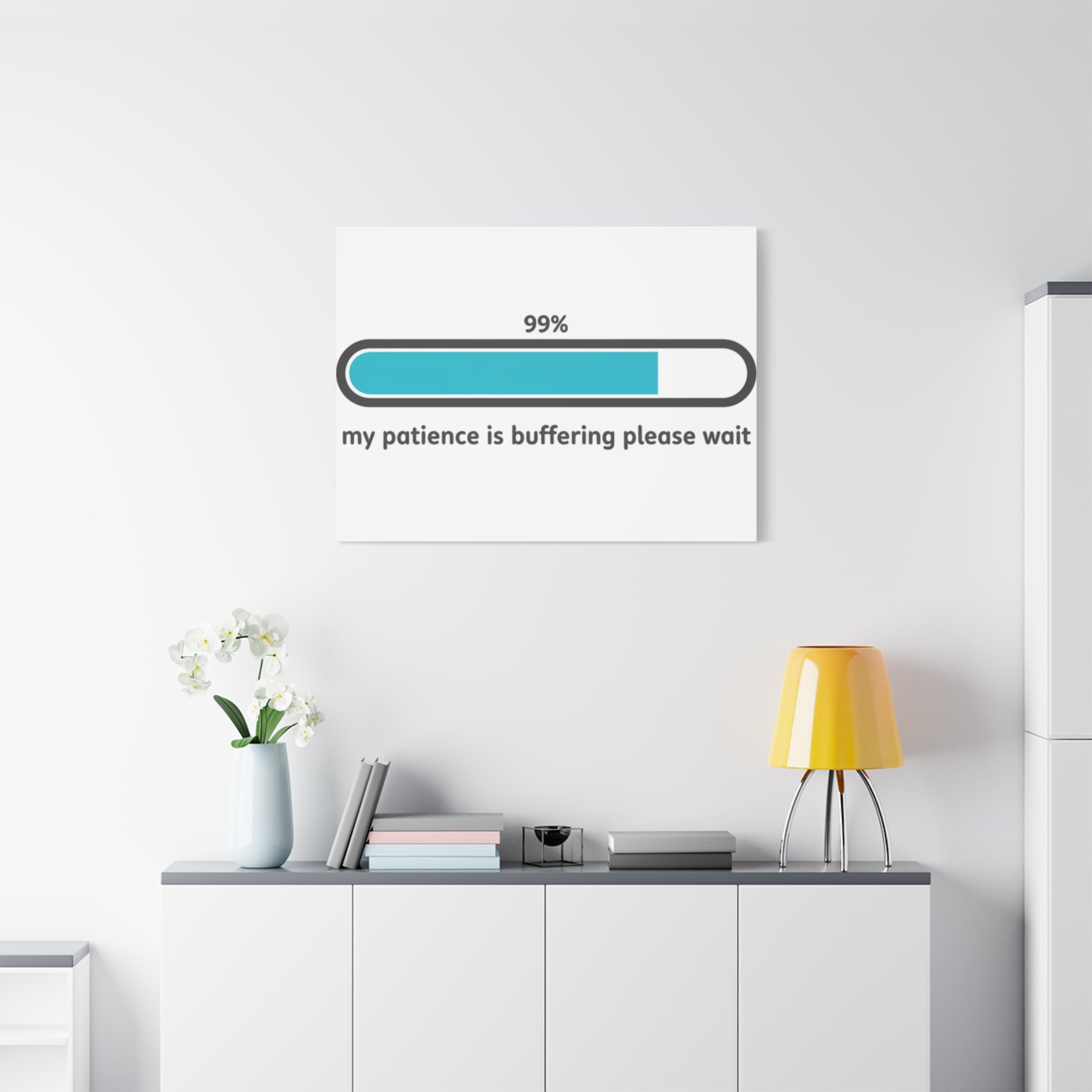 99% Patience Buffering Canvas, Sarcastic Gratitude, Tired Humor