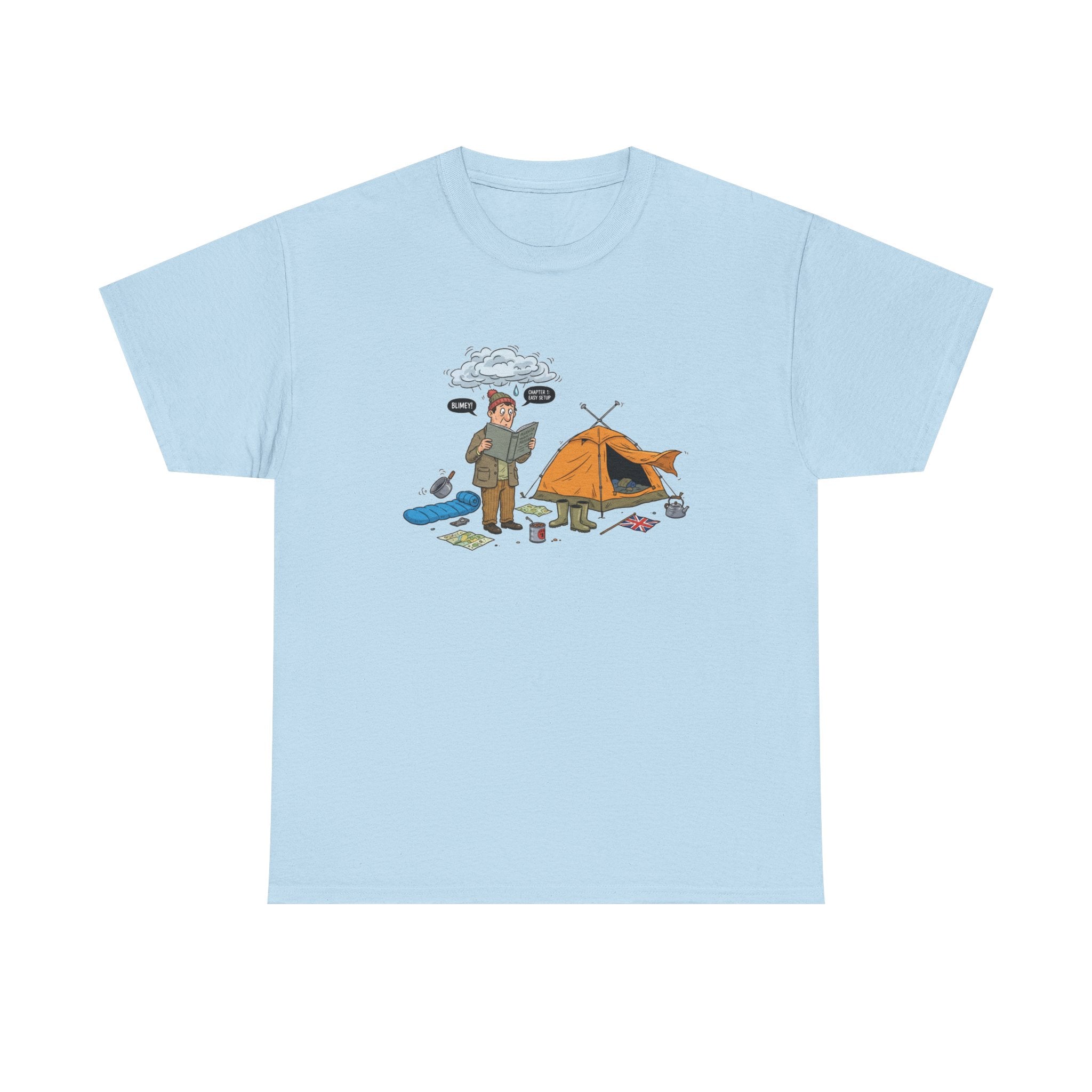 Retro Mountain Camping Graphic T-Shirt — Vintage Campfire Adventure Tee