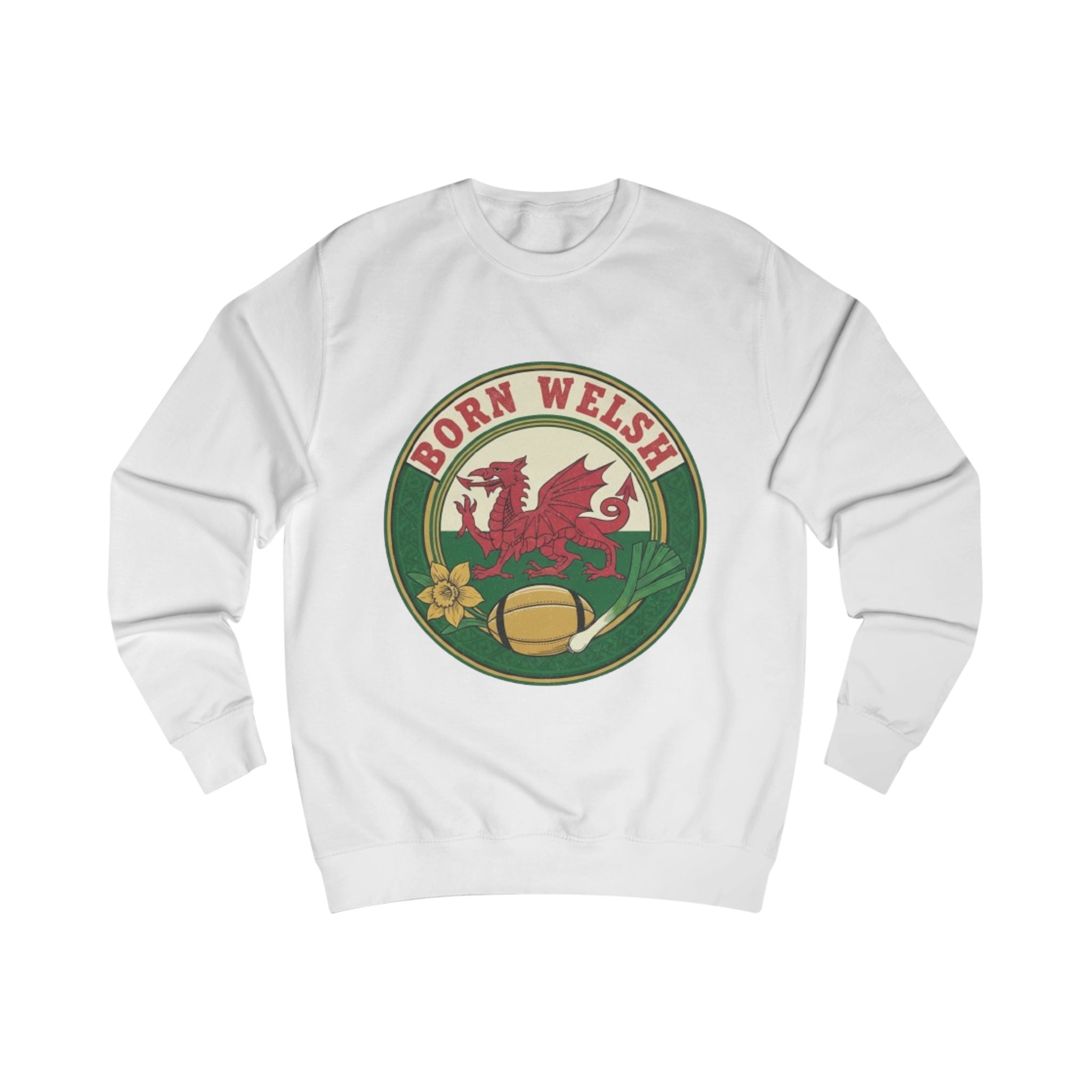 Born Welsh Sweatshirt - Welsh Dragon Heritage Pullover