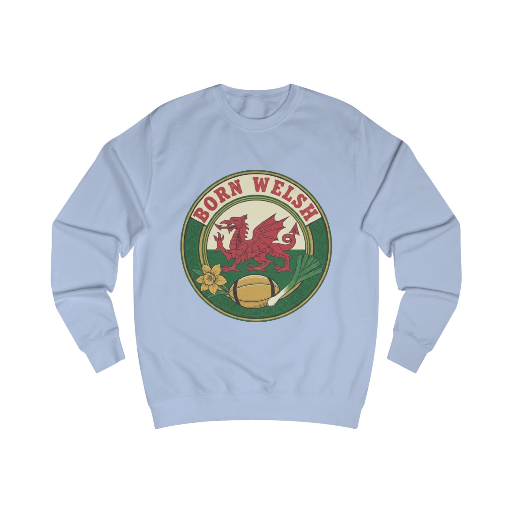 Born Welsh Sweatshirt - Welsh Dragon Heritage Pullover