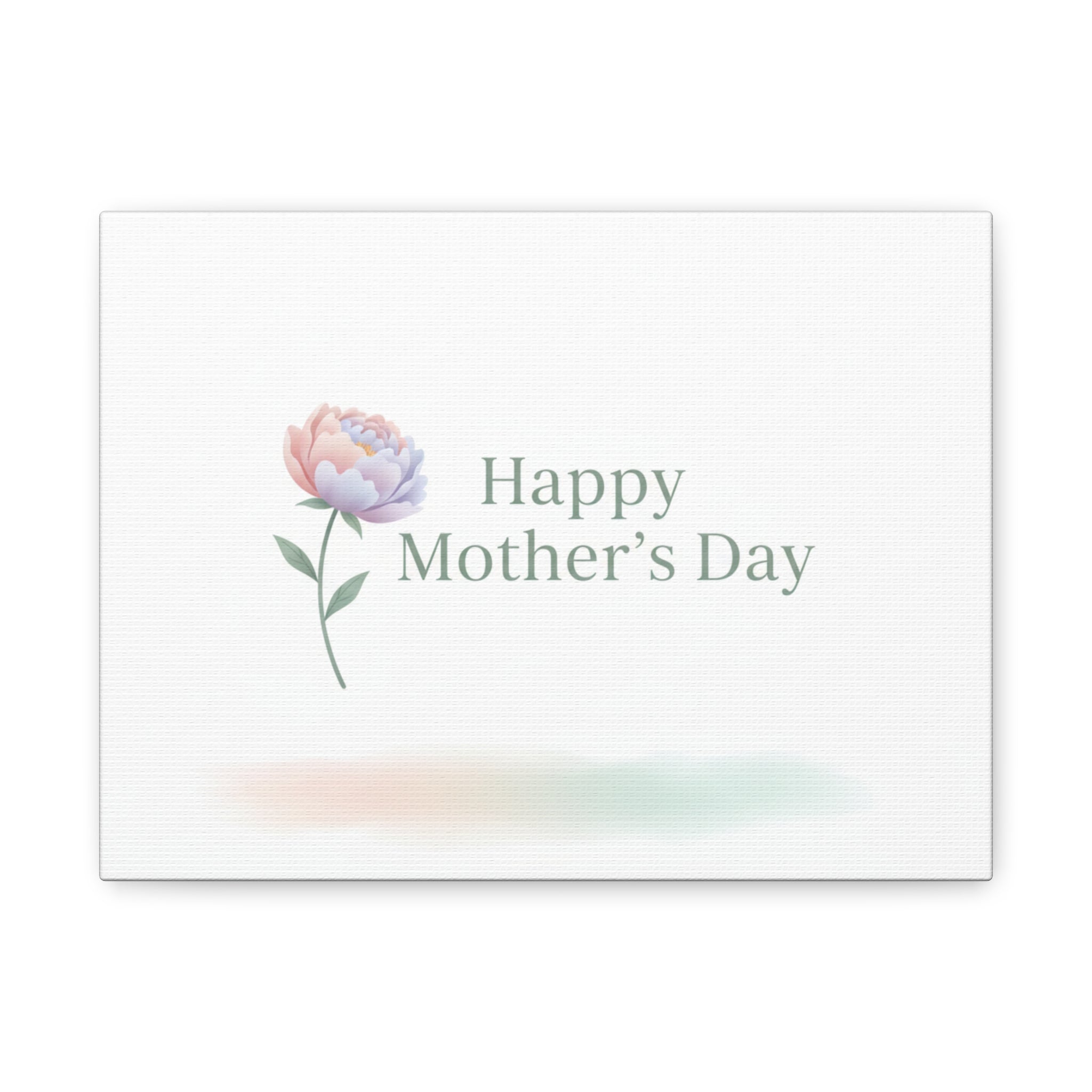 Mother's Day Canvas Wall Art — 'Happy Mother's Day' Floral Print