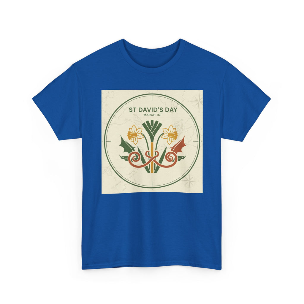 St. David's Day Floral Tee — Welsh Daffodil & Leek Celebration Shirt