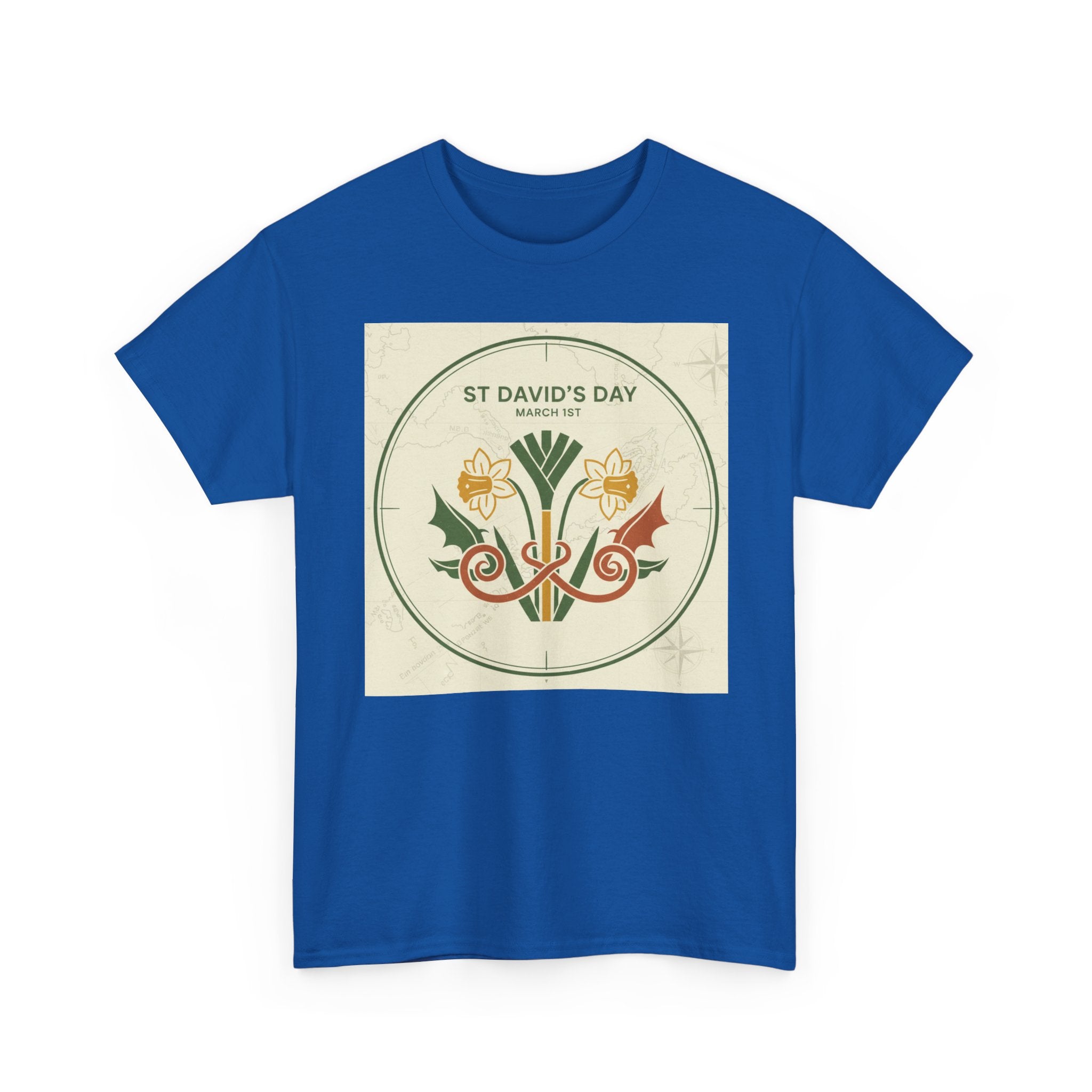 St. David's Day Floral Tee — Welsh Daffodil & Leek Celebration Shirt