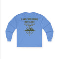 Explorer Long Sleeve Tee — “I Am Exploring Not Lost” Mountain Graphic