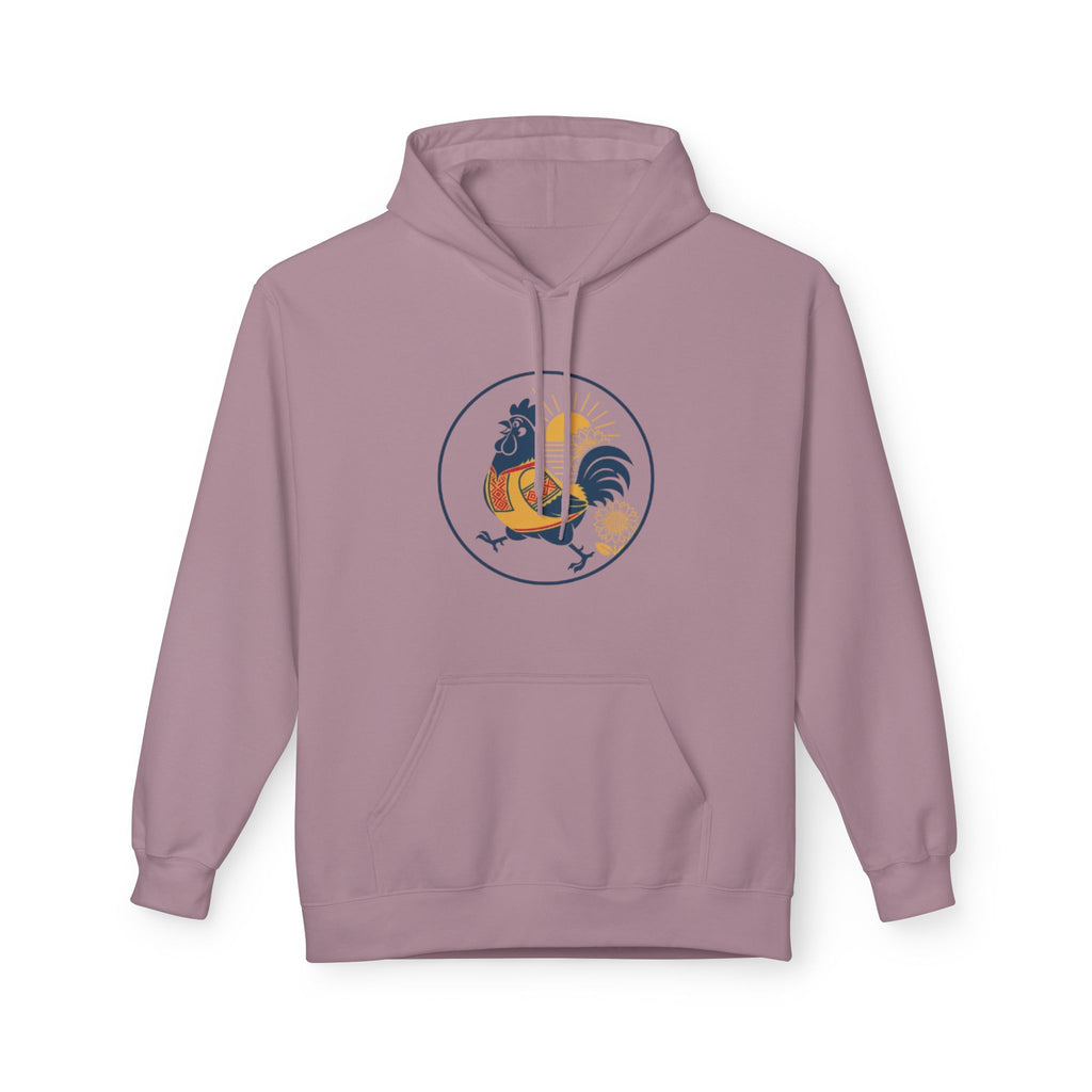 Rooster Circle Graphic Hoodie — Vintage Farmhouse Rooster Pullover