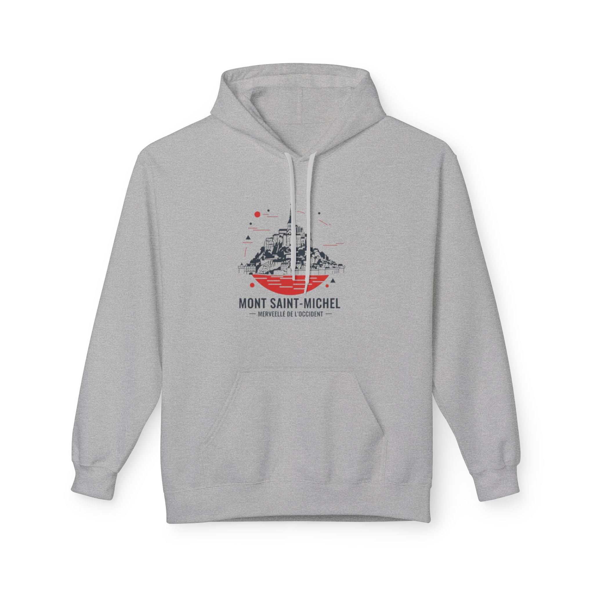 Mont Saint-Michel Graphic Hoodie — French Landmark Travel Sweatshirt