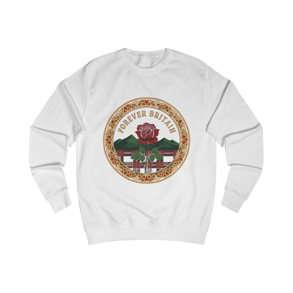 Forever Britain Sweatshirt — Red Rose Celtic Crest Pullover
