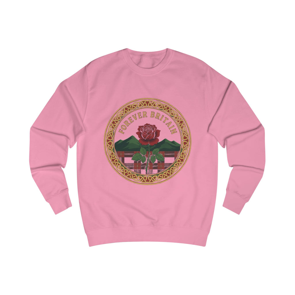 Forever Britain Sweatshirt — Red Rose Celtic Crest Pullover