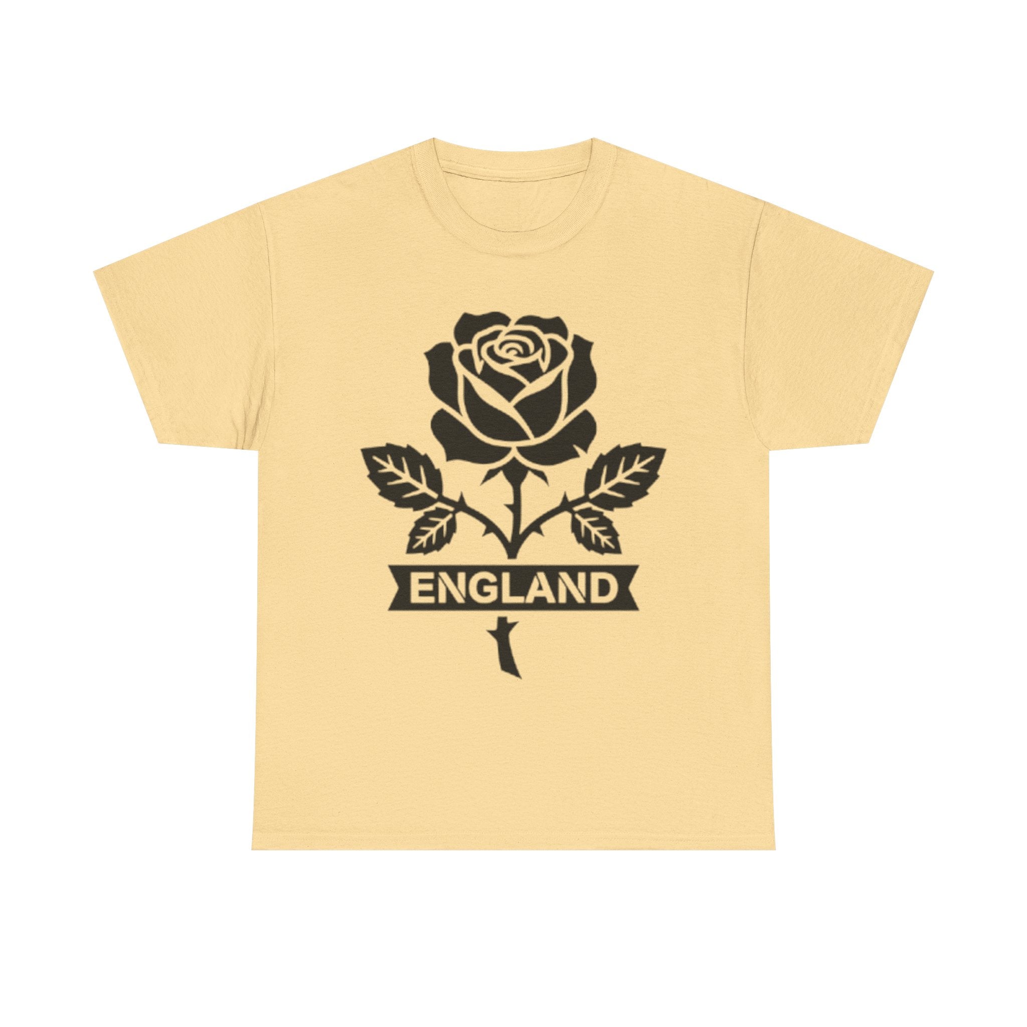 England Rose T-Shirt — Vintage Black Floral England Tee