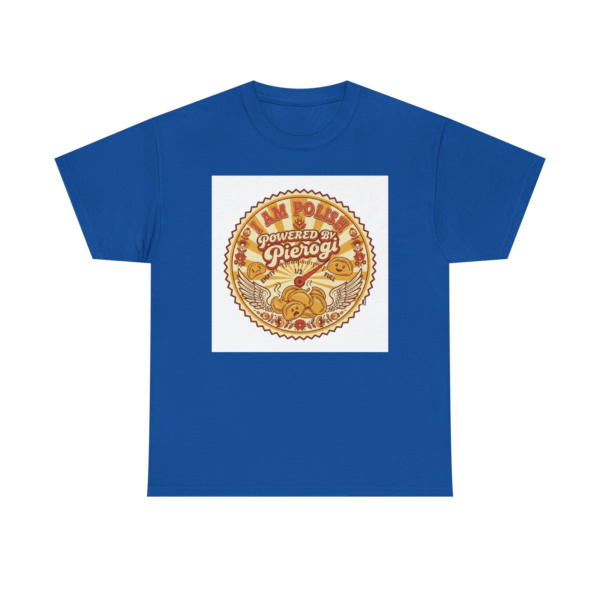 Pierogi Powered Tee — "All Power to Pierogi" Retro Food Lover T-Shirt