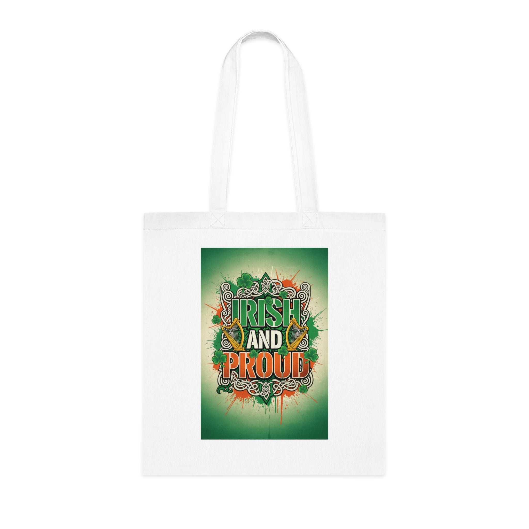 Irish and Proud Cotton Tote — St. Patrick’s Day Reusable Grocery & Festival Bag