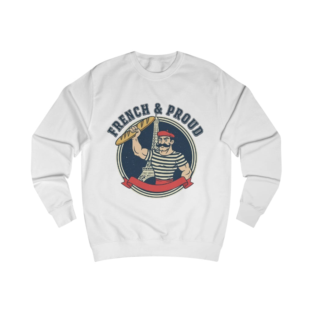 French & Proud Sweatshirt — Retro Baguette Marseille Crewneck for France Pride