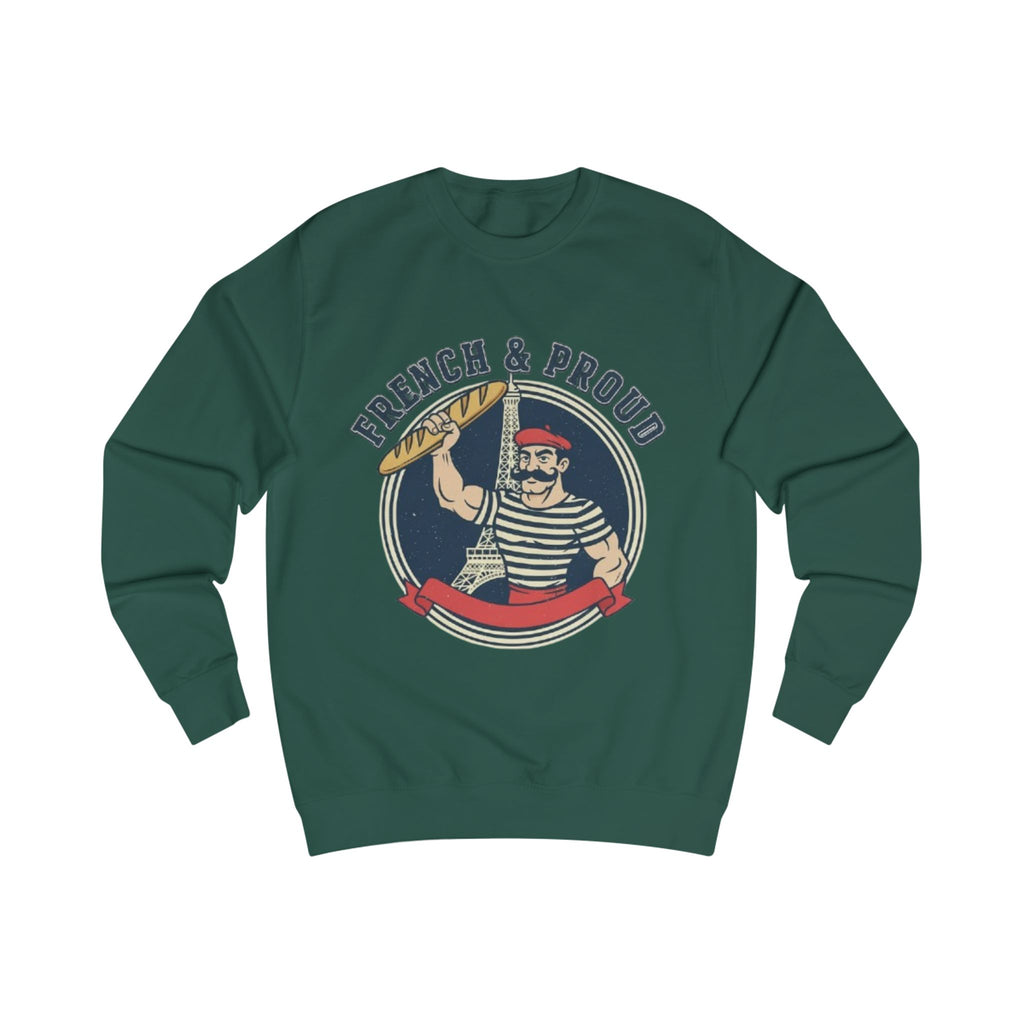 French & Proud Sweatshirt — Retro Baguette Marseille Crewneck for France Pride