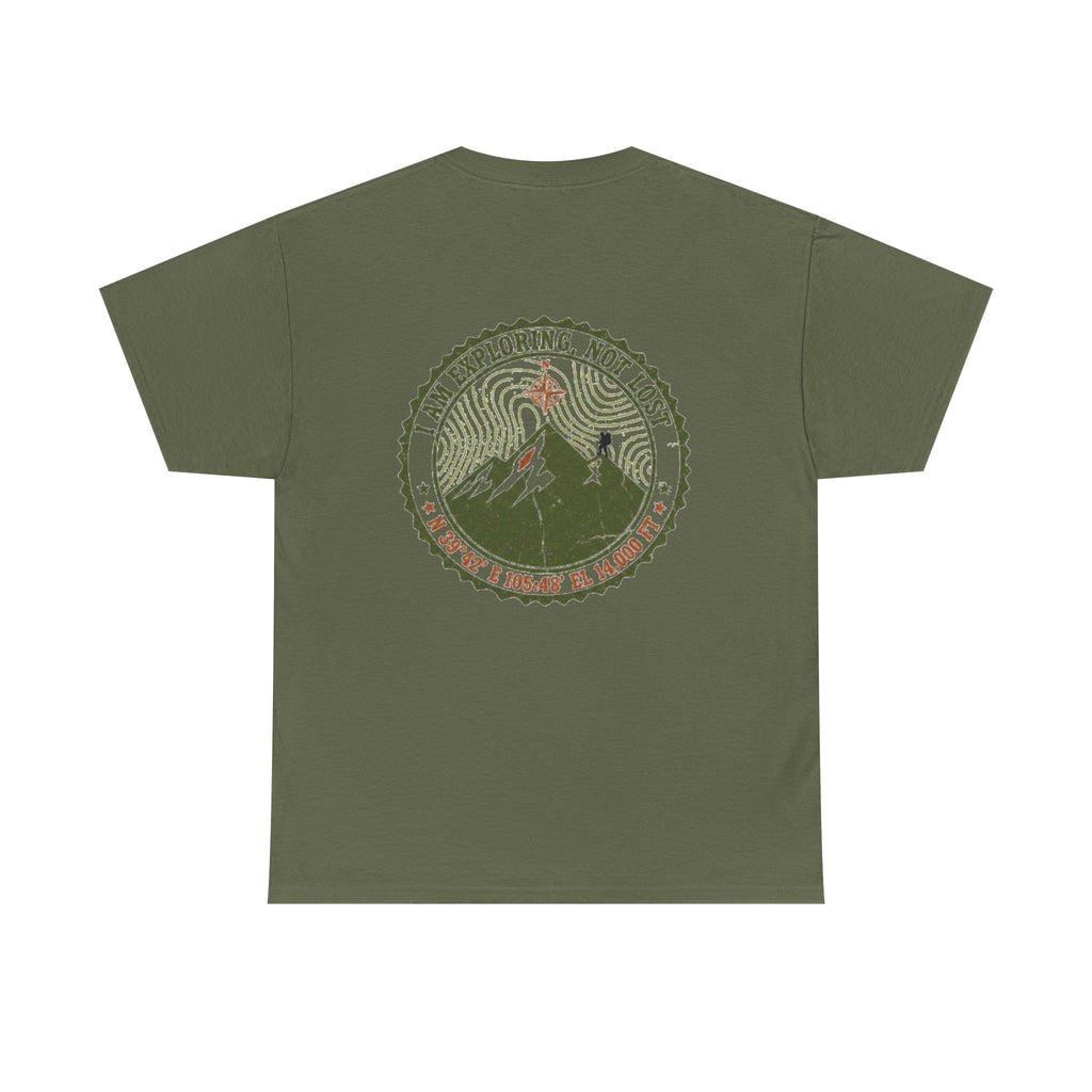 Adventure Logo Tee — "GALLUS" Mountain Badge Shirt (Exploring Not Lost)
