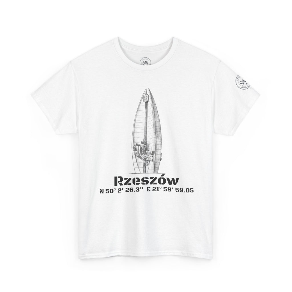 Rzeszów Coordinates T‑Shirt — City Landmark  Sketch Tee