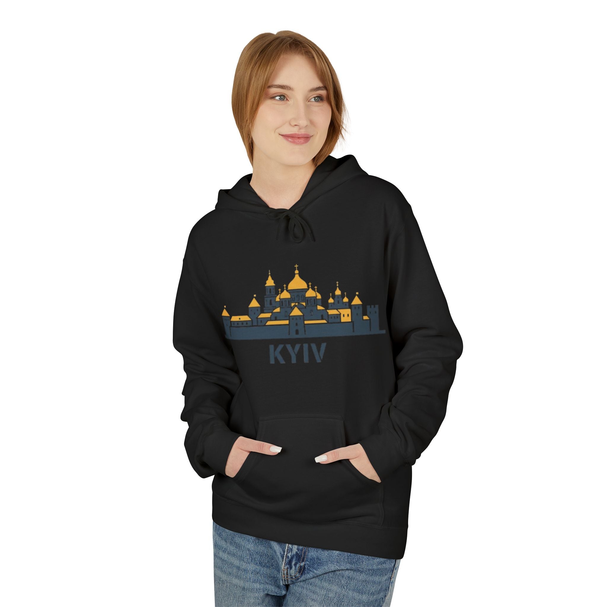 Kyiv Skyline Hoodie — Minimal Cityscape Ukraine Pride Sweatshirt