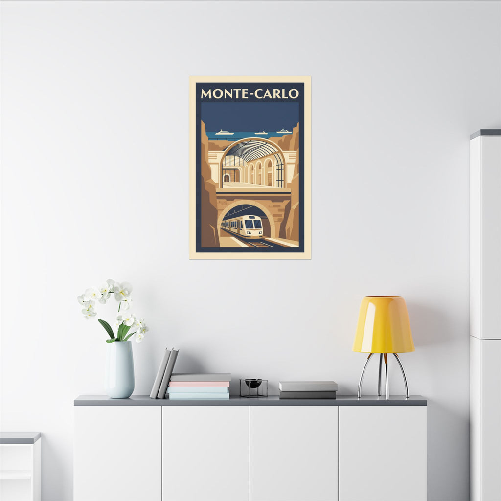 Monte Carlo Vintage Travel Poster Canvas
