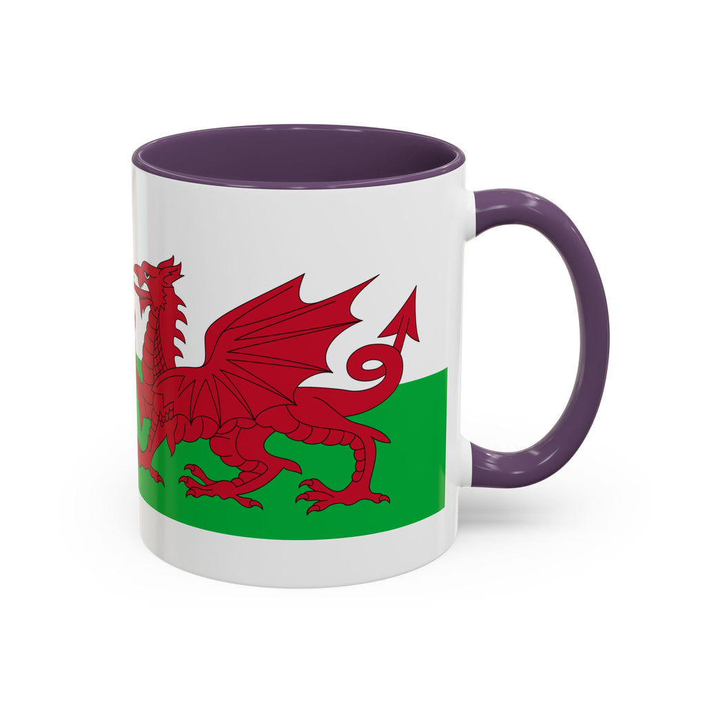 Wales Flag Accent Coffee Mug (11/15oz) – Red Welsh Dragon Tea & Coffee Cup