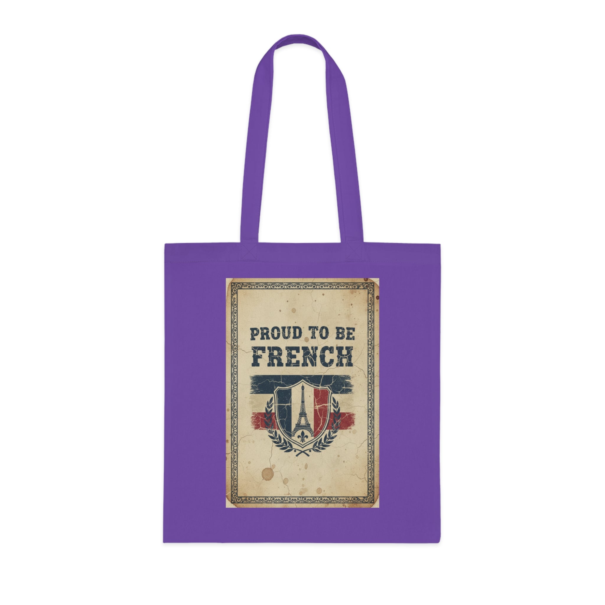 Proud to Be French Vintage Shield Cotton Tote
