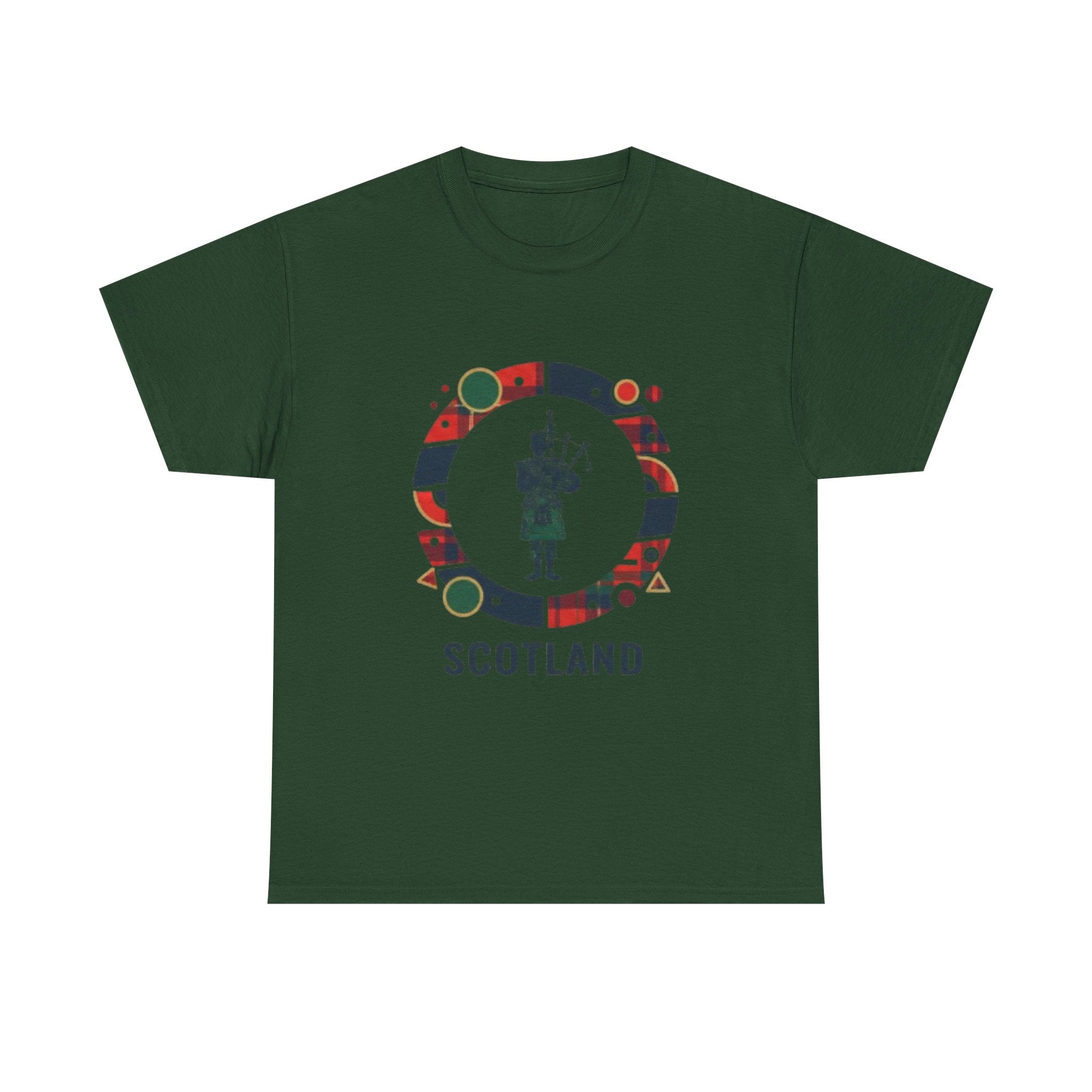 Scotland Bagpiper Graphic T‑Shirt — Scottish Travel Souvenir Tee