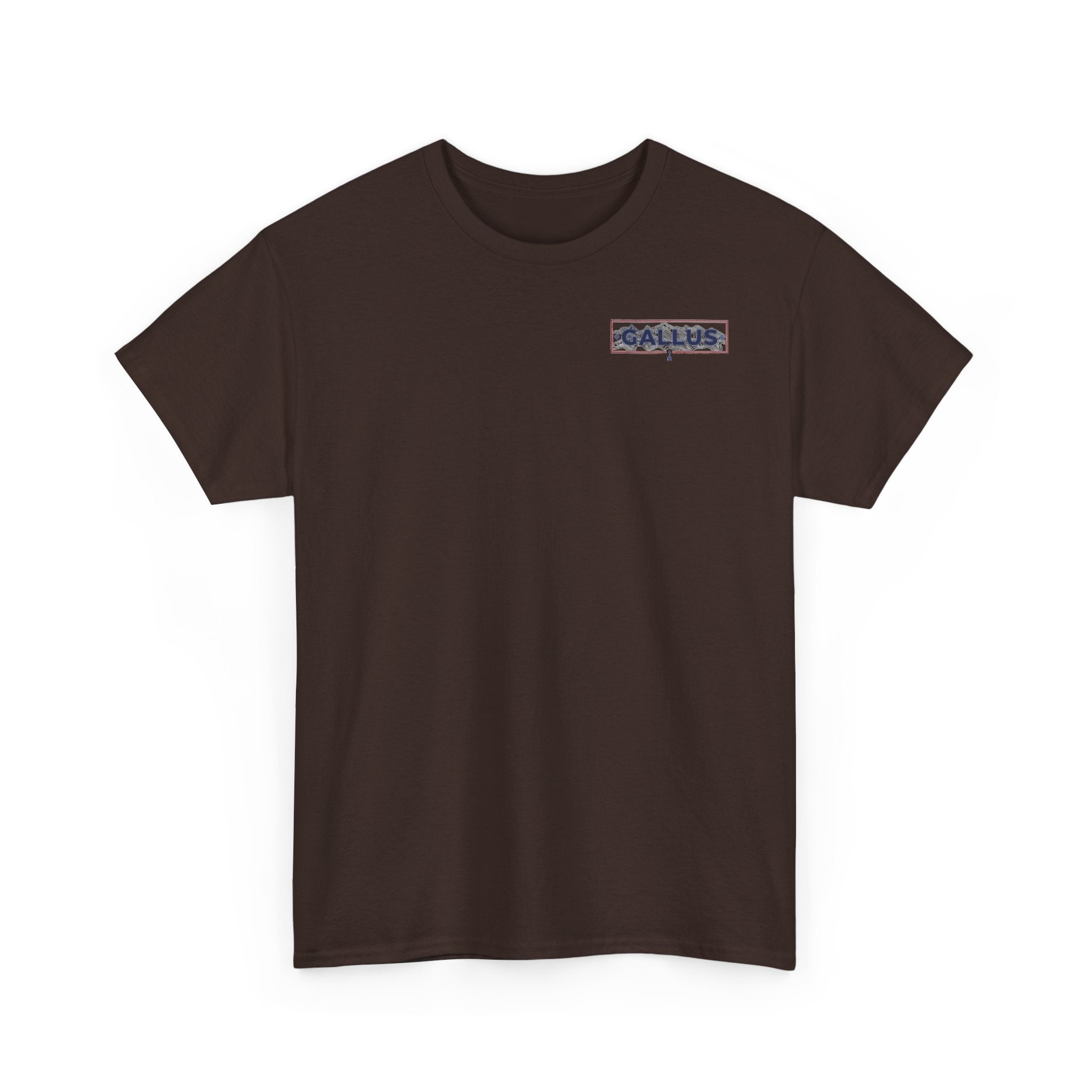 Gallus Logo T-Shirt — Minimal Retro Chest & Back Graphic Tee