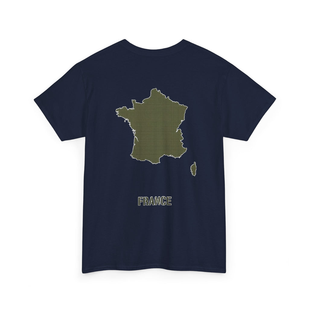 France Map T-Shirt — Minimalist Olive France Map Tee