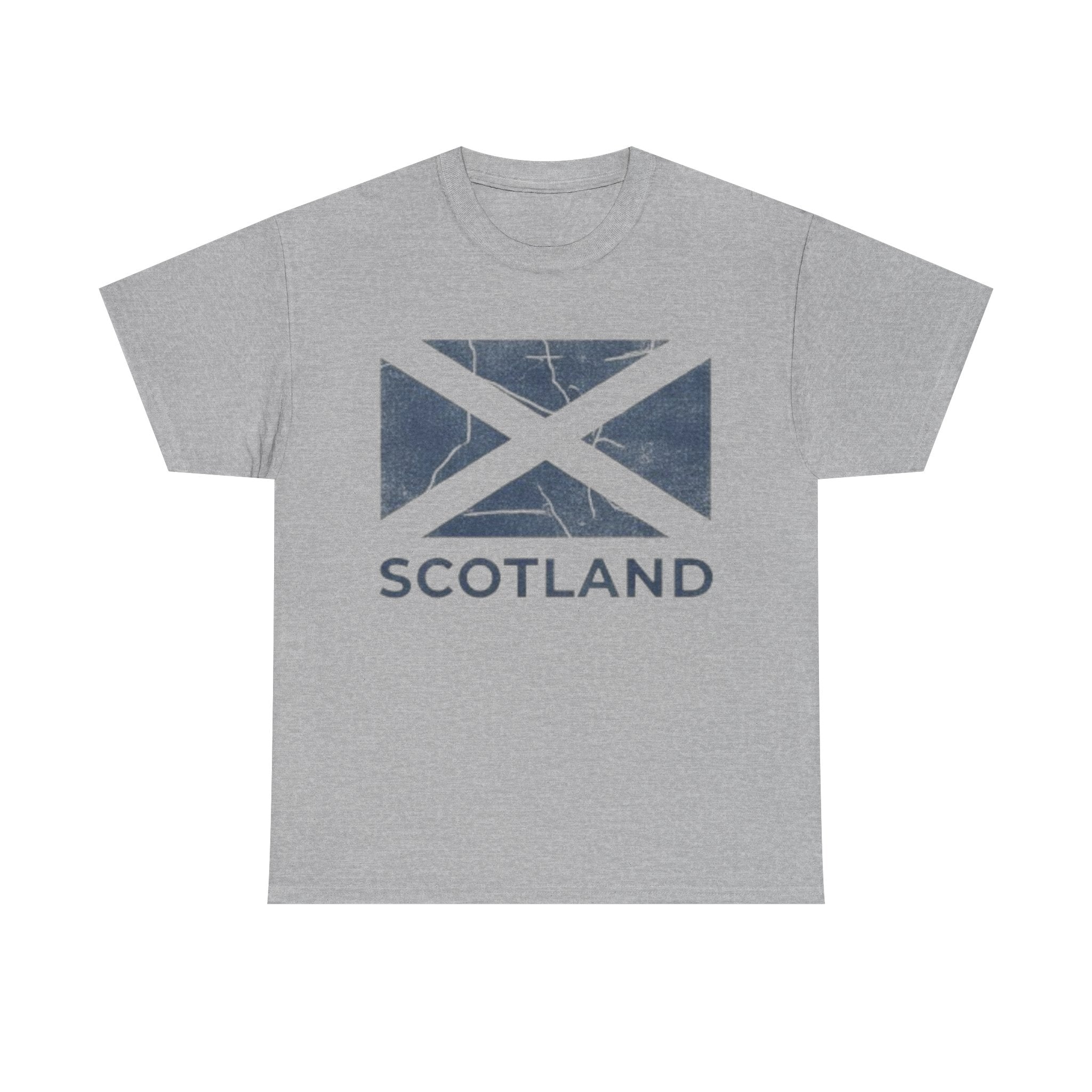 Scotland Flag T‑Shirt — Distressed Saltire Tee