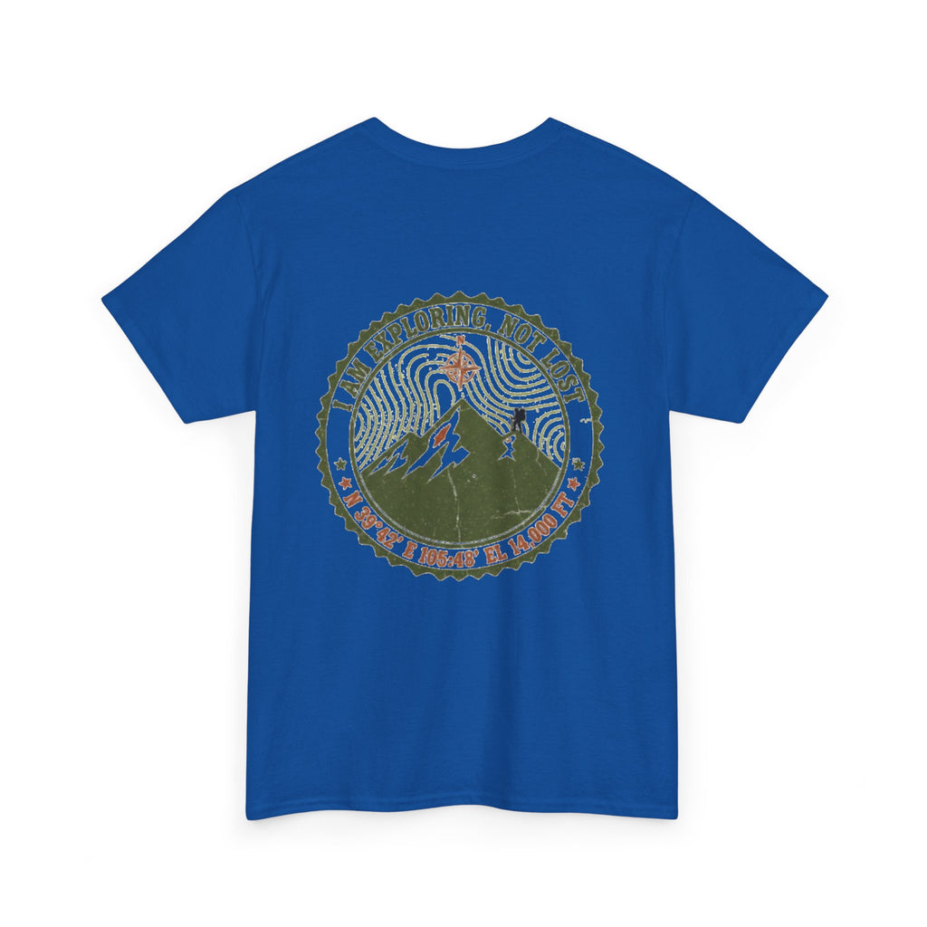 Adventure Mountain Tee – "I Am Exploring, Not Lost" Graphic T-Shirt