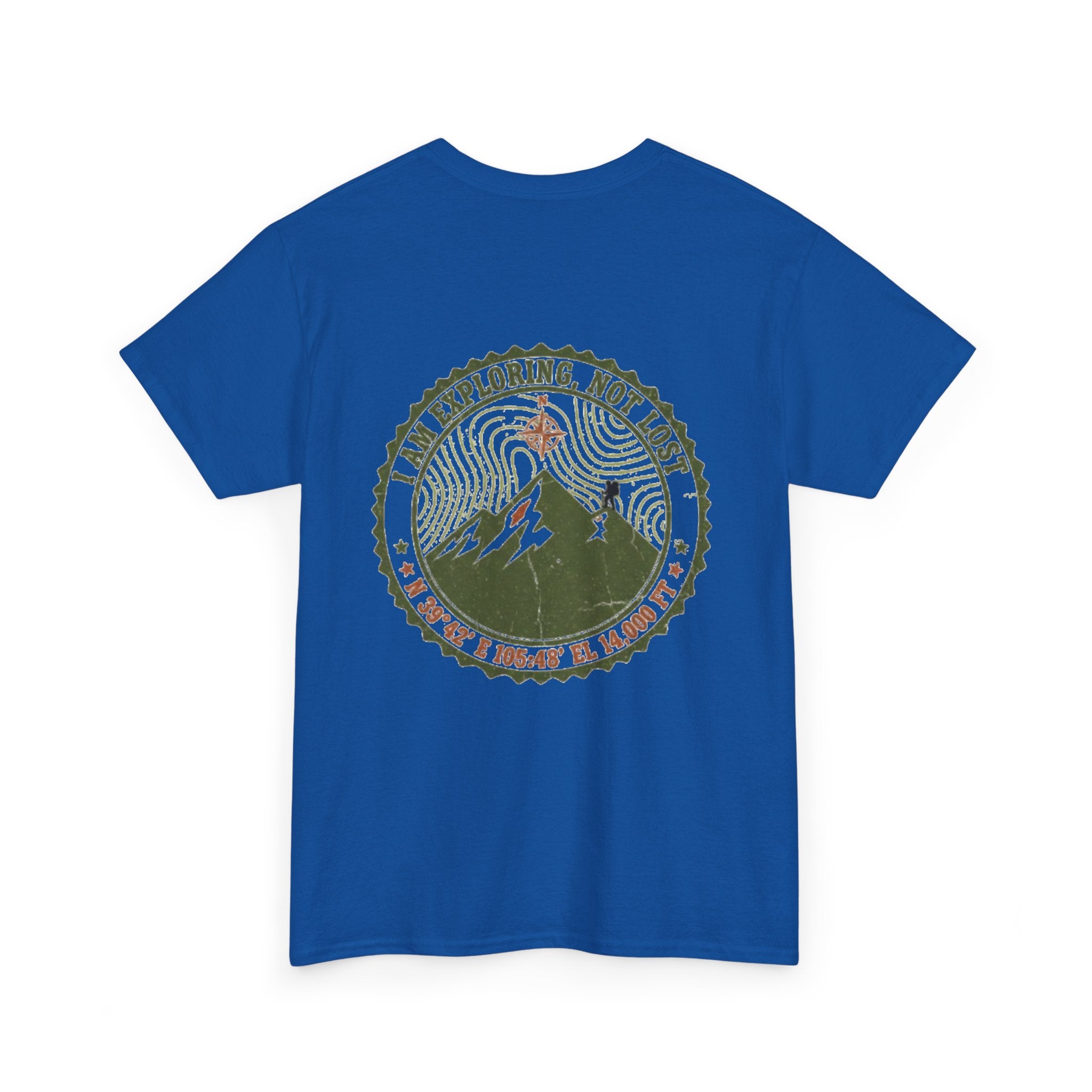 Adventure Mountain Tee – "I Am Exploring, Not Lost" Graphic T-Shirt