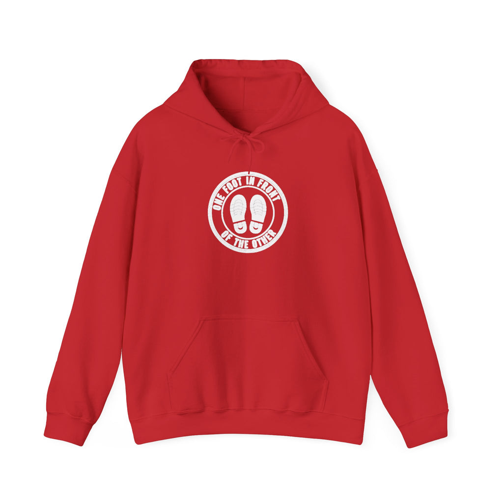Hoodie — 'Keep Your Feet on the Ground' Retro Shoe Print Hoodie