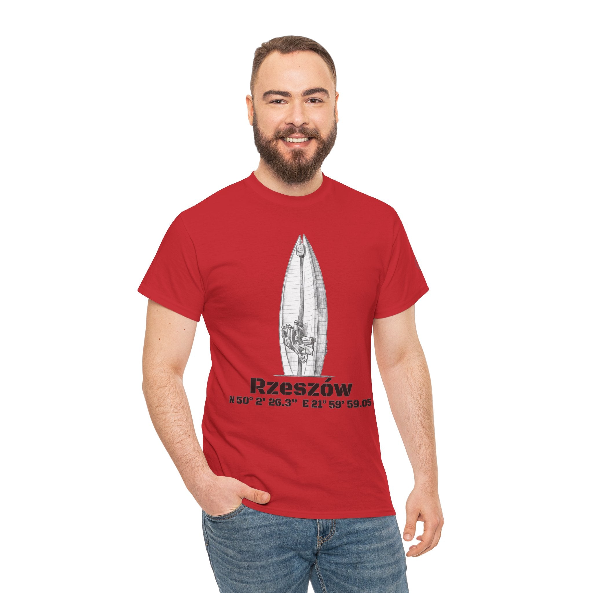 Rzeszów Coordinates T‑Shirt — City Landmark  Sketch Tee