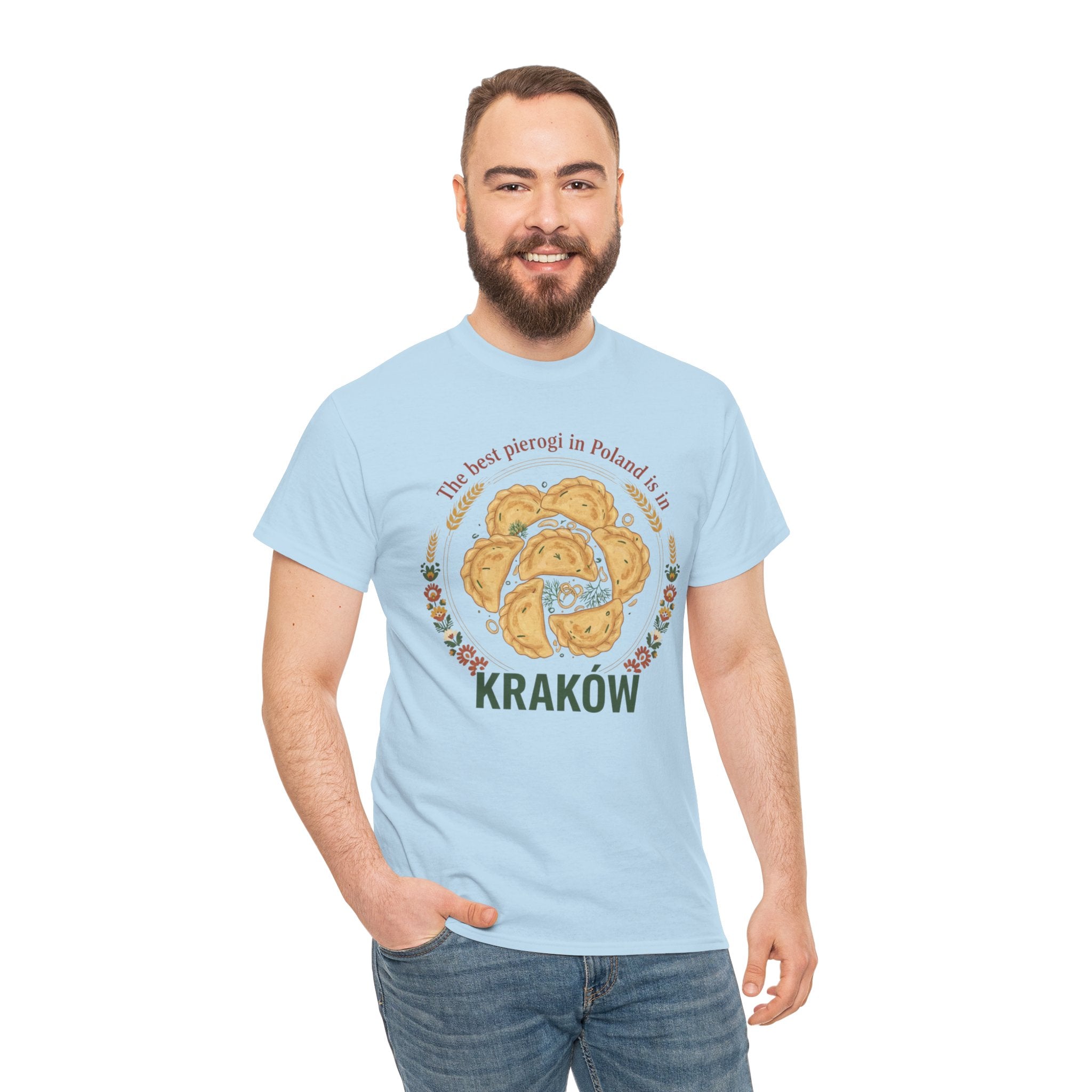 Kraków Pierogi Graphic Tee — "The best pierogi in Poland is in KRAKÓW" T-Shirt