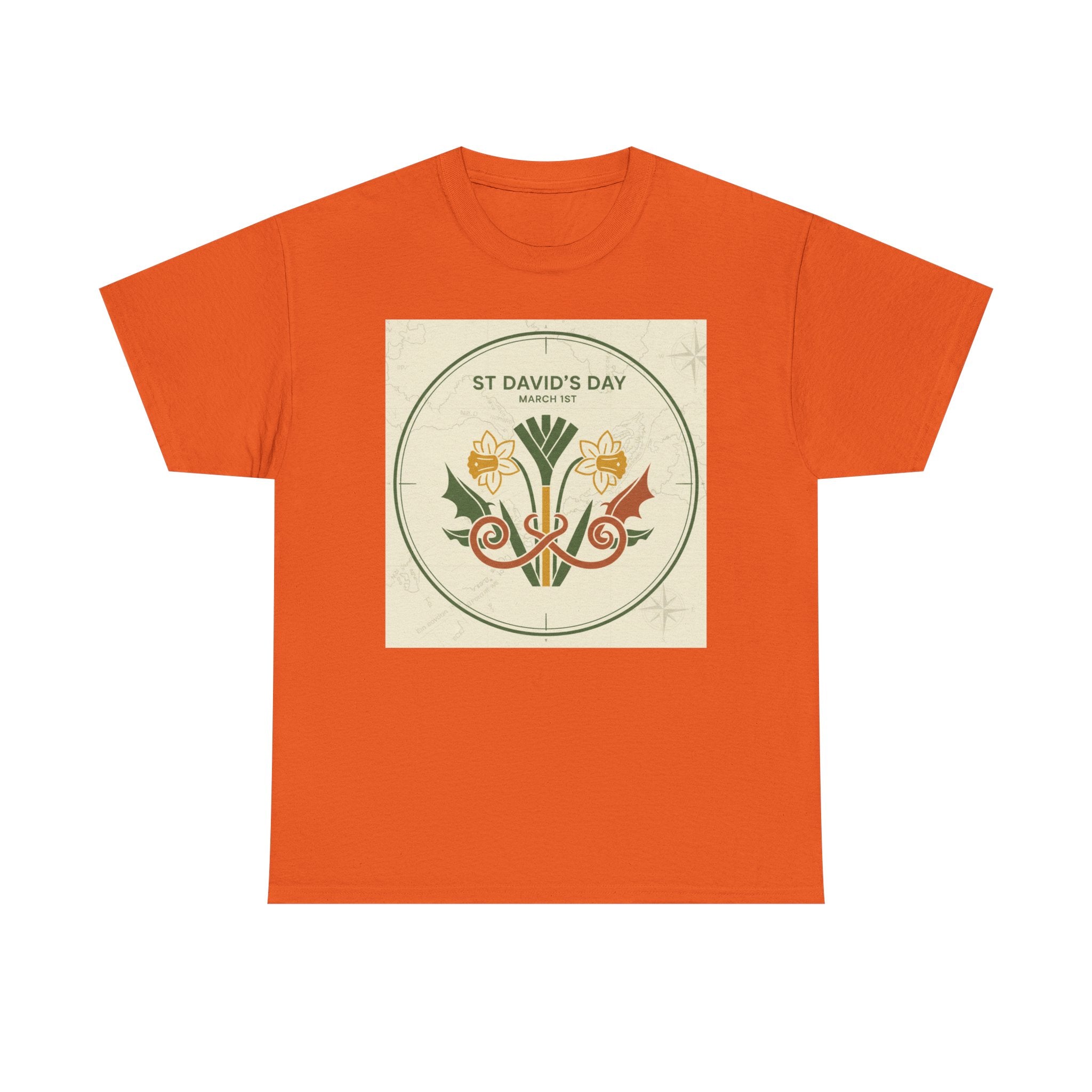 St. David's Day Floral Tee — Welsh Daffodil & Leek Celebration Shirt