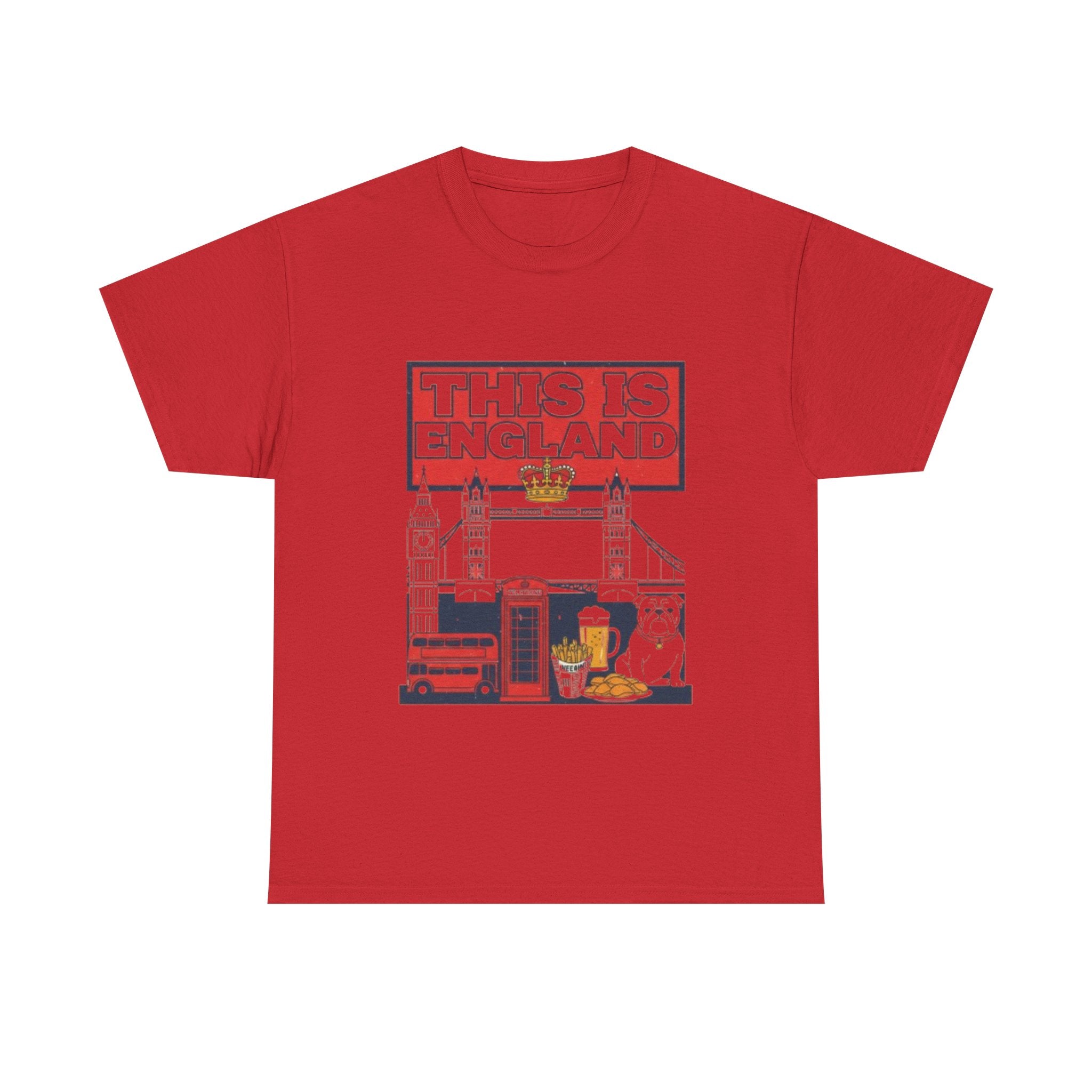 This Is England Graphic Tee — London Icons Shirt (Telephone Box, Double-Decker, Pub)