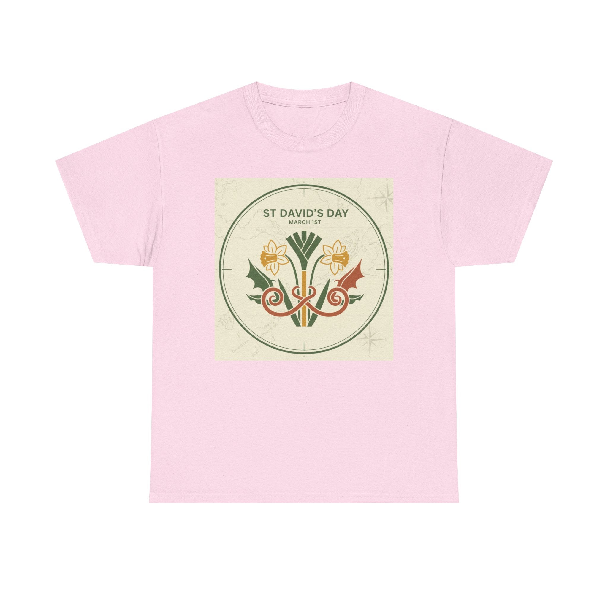St. David's Day Floral Tee — Welsh Daffodil & Leek Celebration Shirt