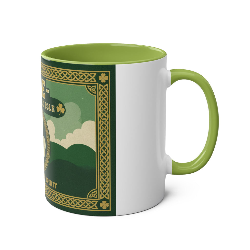 Éire The Emerald Isle Ceramic Coffee Mug — Discover the Spirit, Two-Tone 11oz