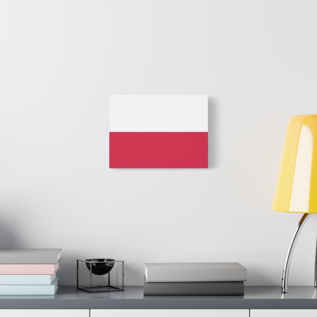 Polish Flag Matte Canvas Print — Stretched 1.25" Wall Art